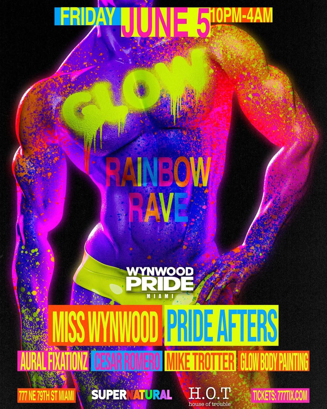 GLOW Rainbow Rave — Miss Wynwood Pride Afters