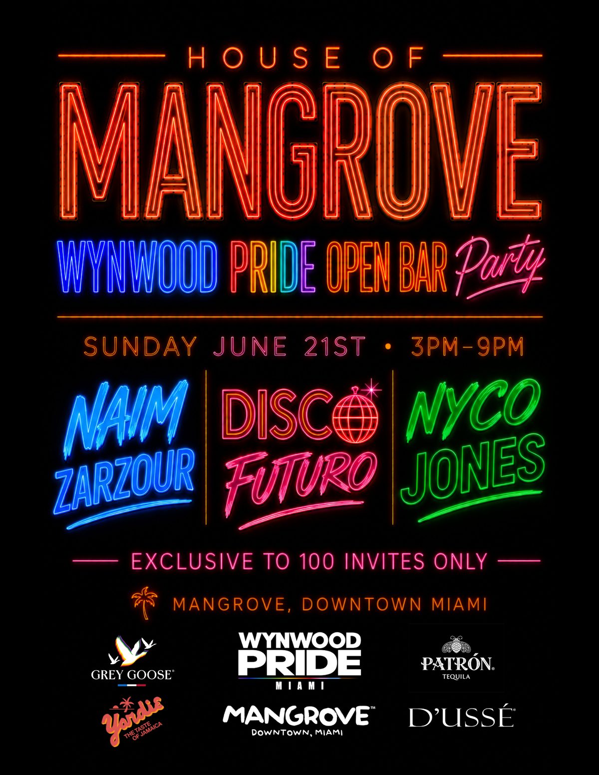 House of Mangrove — Wynwood Pride Open Bar Party, June 21