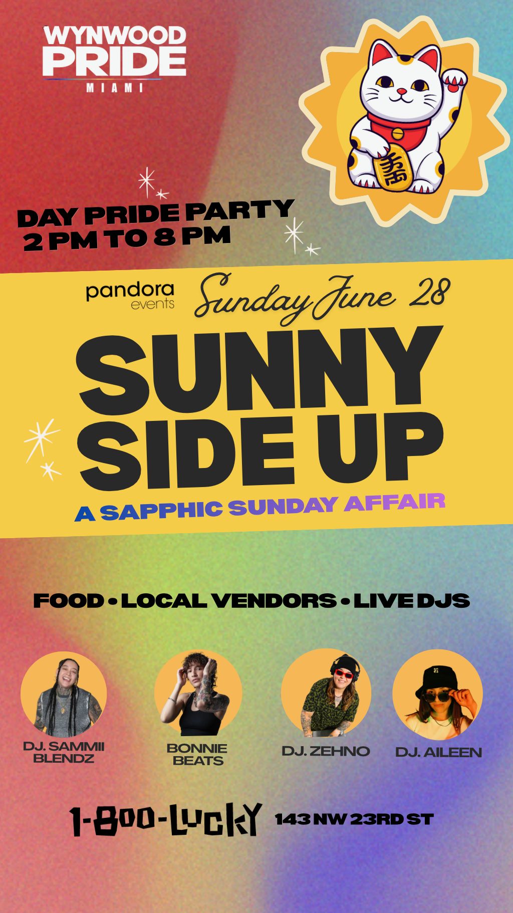 Sunny Side Up — A Sapphic Sunday Affair at 1-800-Lucky, June 28